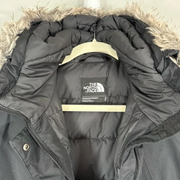The North Face Mauna Kea Goose Down Jacket Women’s Size Small Black Hooded Parka - Picture 7 of 16
